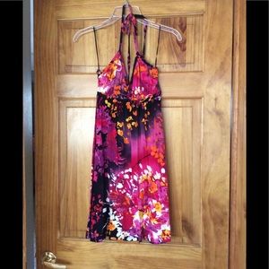 Express halter floral print dress. Size S.